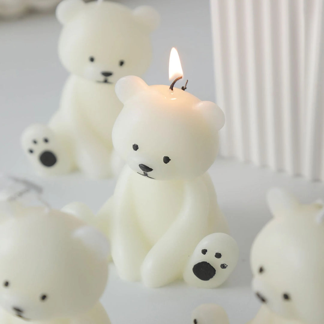 Bougie Parfumée Forme Ourson Peinte à la Main 3