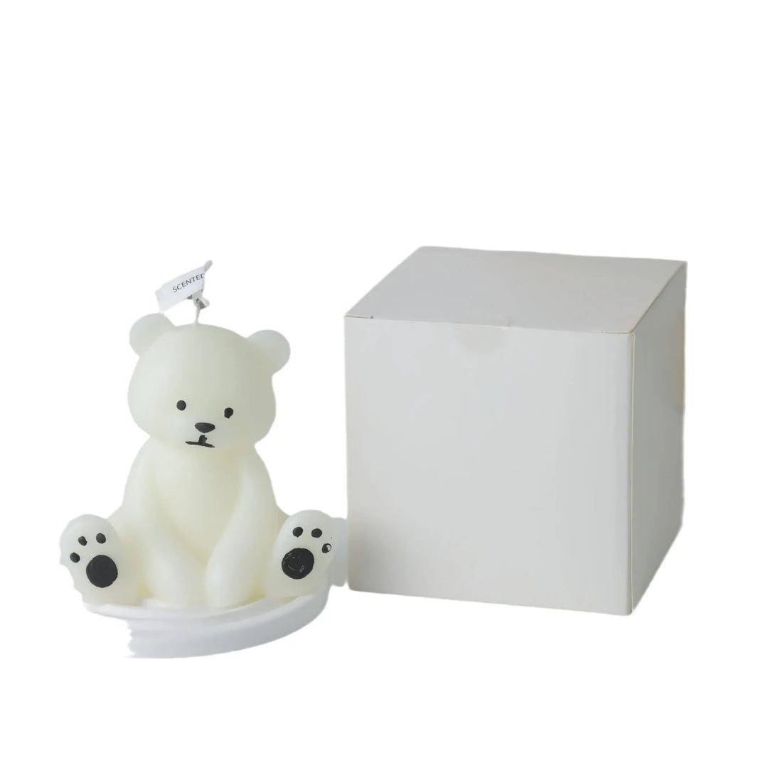 Bougie Parfumée Forme Ourson Peinte à la Main 5
