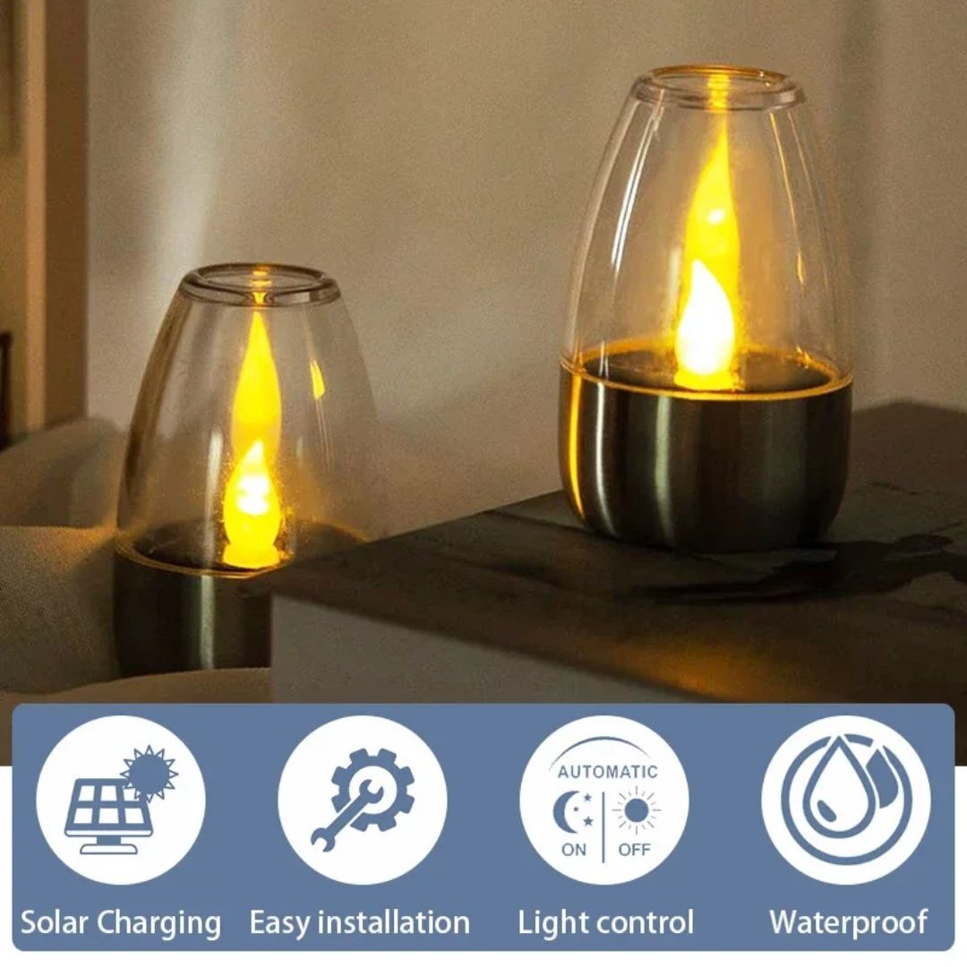 Bougie d'extérieur LED Solaire Décorative 5