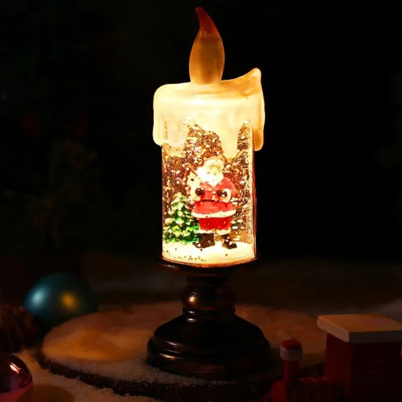 Bougie de Noël Décorative avec Effet Neige 4