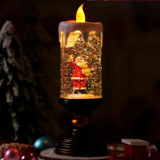 Bougie de Noël Décorative avec Effet Neige 5