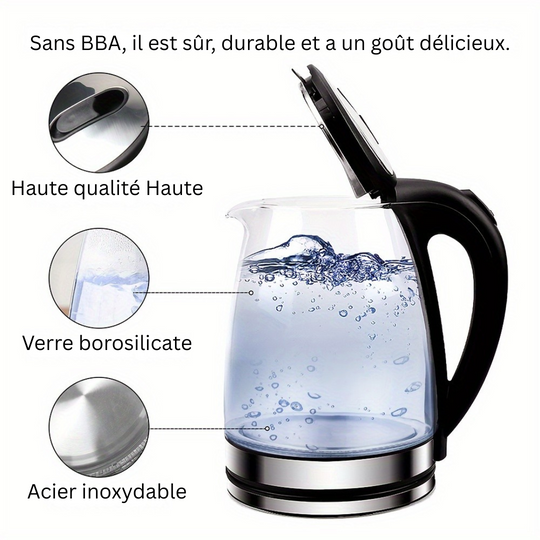 Bouilloire Électrique en Verre Design 4