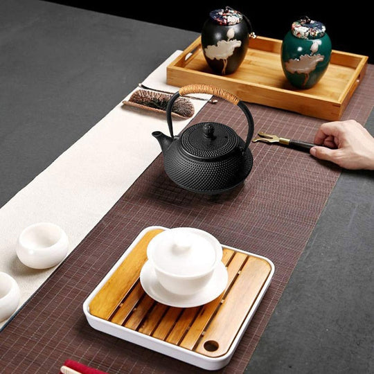 Bouilloire à Thé Japonaise avec Infuseur - Théière Fonte Traditionnelle 4