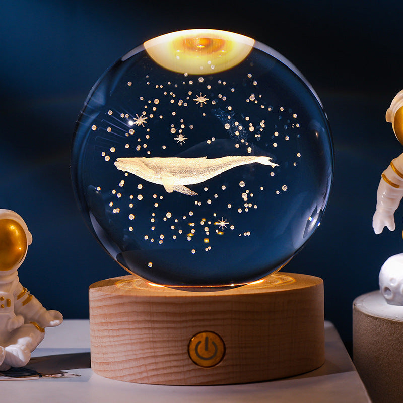 Boule de Cristal Lumineuse en Forme de Lune 0