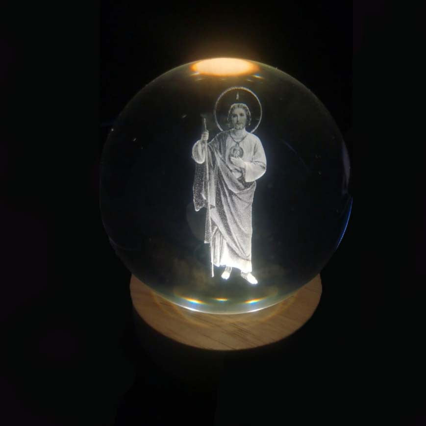Boule de Cristal Lumineuse en Forme de Lune 15