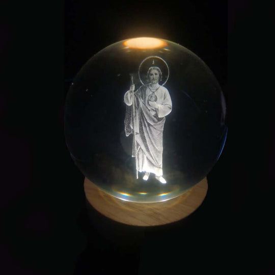 Boule de Cristal Lumineuse en Forme de Lune 15