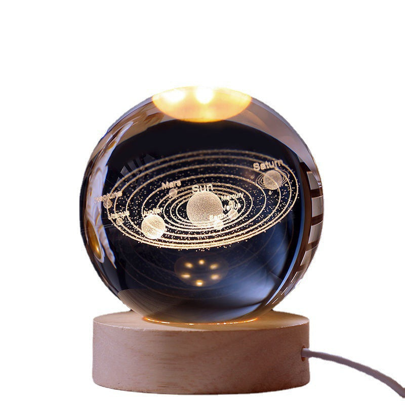 Boule de Cristal Lumineuse en Forme de Lune 2