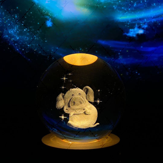 Boule de Cristal Lumineuse en Forme de Lune 21