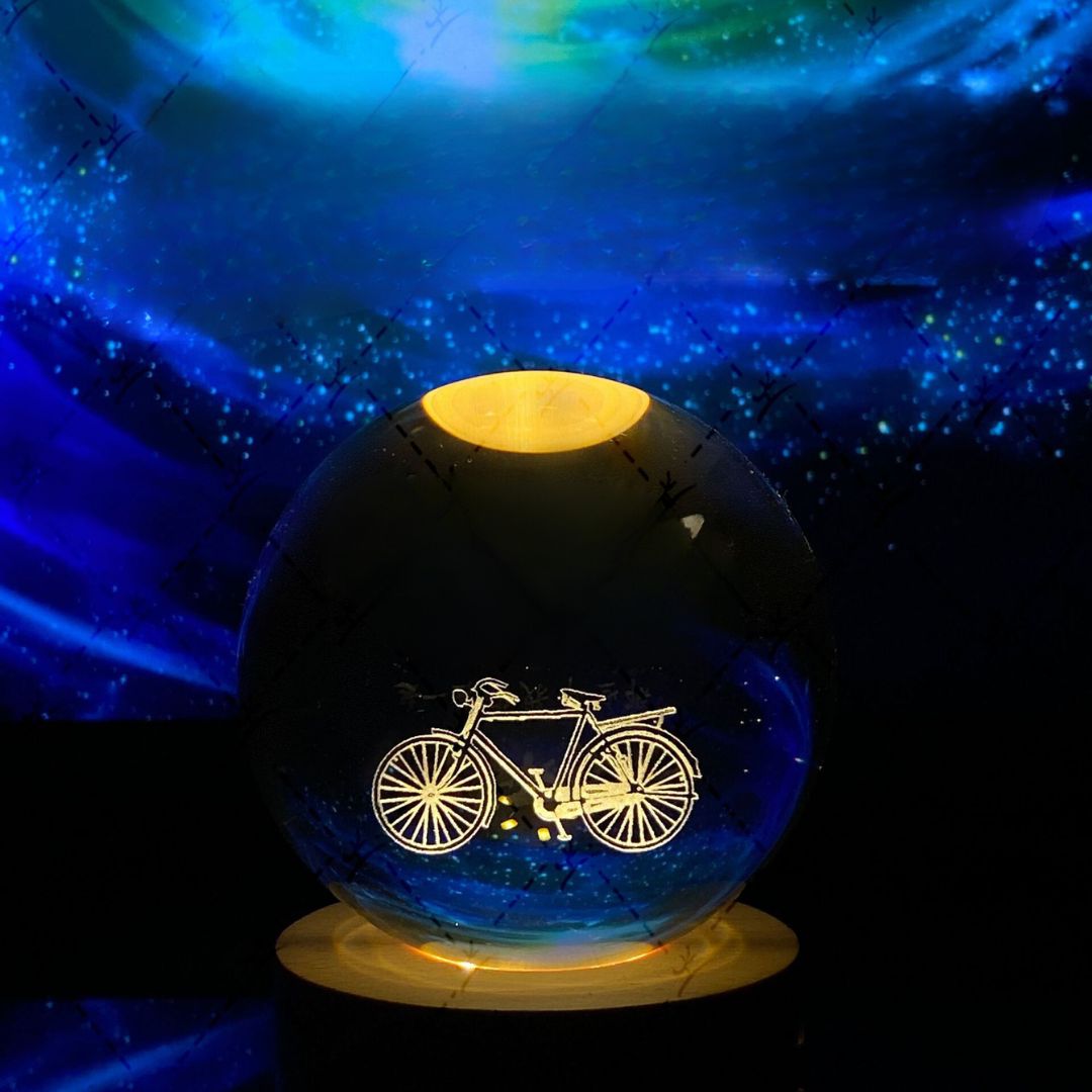 Boule de Cristal Lumineuse en Forme de Lune 27