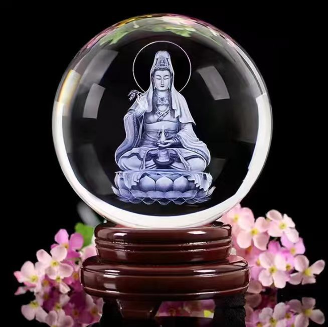 Boule de Cristal Lumineuse en Forme de Lune 31