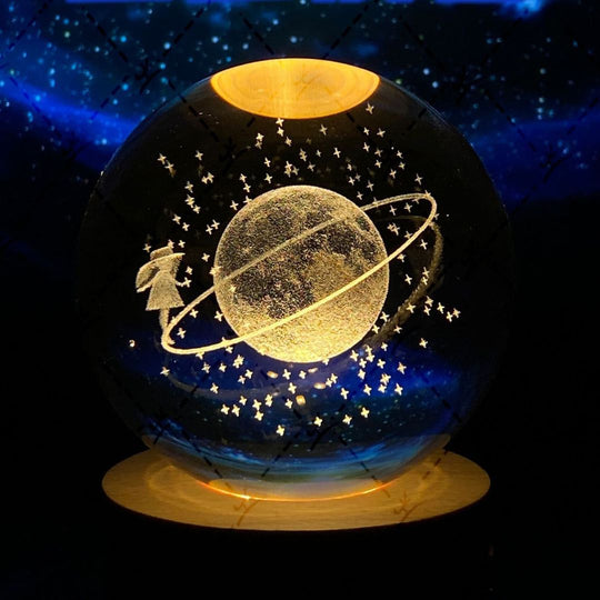 Boule de Cristal Lumineuse en Forme de Lune 34