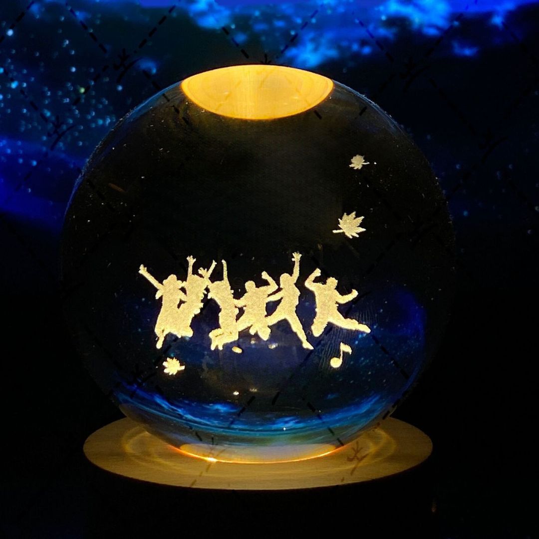 Boule de Cristal Lumineuse en Forme de Lune 41