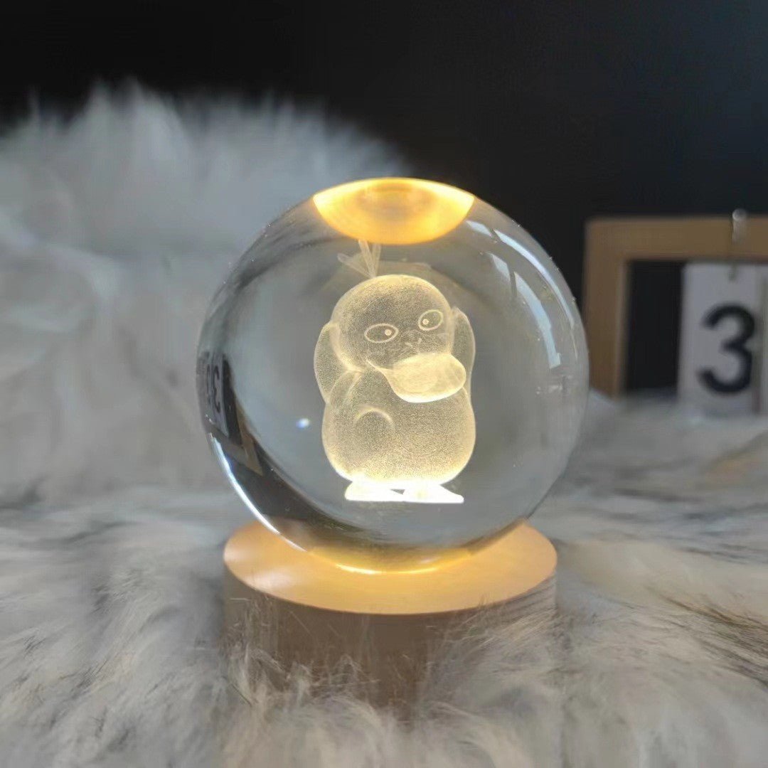 Boule de Cristal Lumineuse en Forme de Lune 43