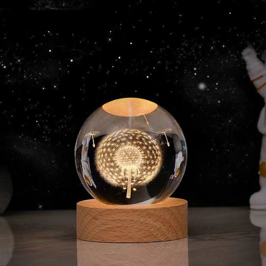 Boule de Cristal Lumineuse en Forme de Lune 5