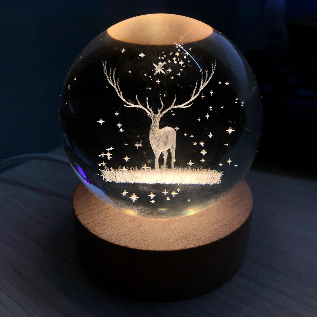 Boule de Cristal Lumineuse en Forme de Lune 51