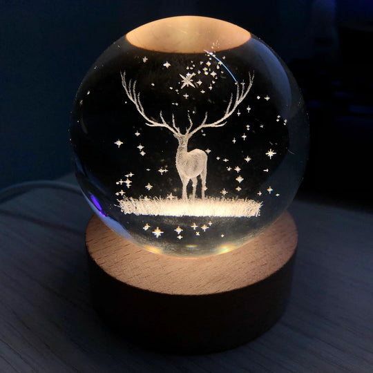 Boule de Cristal Lumineuse en Forme de Lune 51