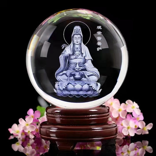 Boule de Cristal Lumineuse en Forme de Lune 7