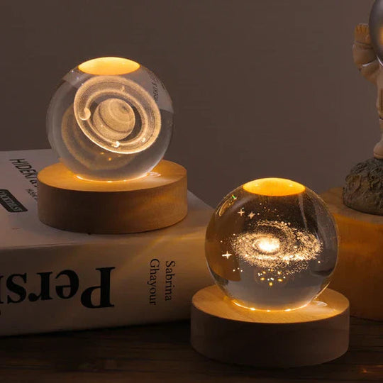 Boule de cristal 3D lumineuse pour décoration 1