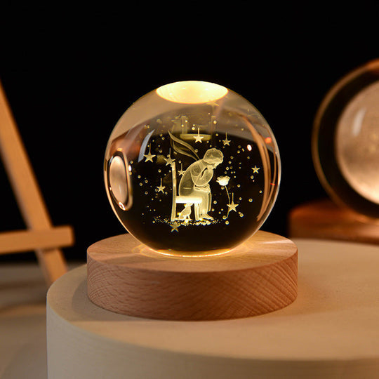 Boule de cristal 3D lumineuse pour décoration 10