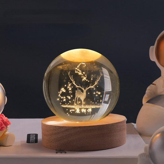 Boule de cristal 3D lumineuse pour décoration 11