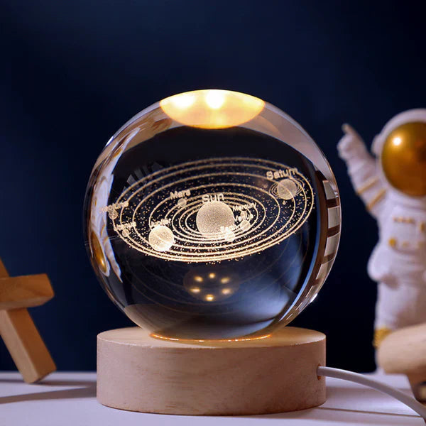 Boule de cristal 3D lumineuse pour décoration 3