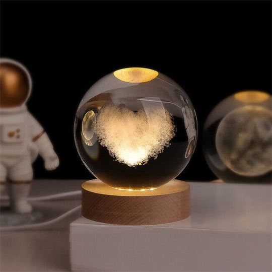 Boule de cristal 3D lumineuse pour décoration 7