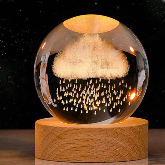 Boule de cristal 3D lumineuse pour décoration 9