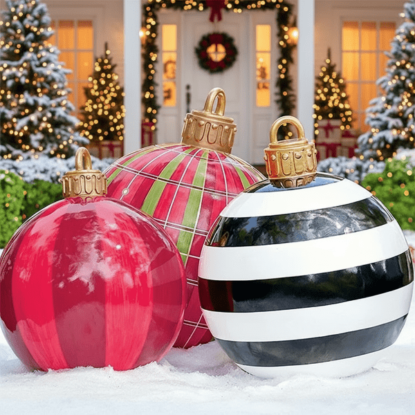 Boules de Noël Gonflables pour Décoration Intérieure et Extérieure 1