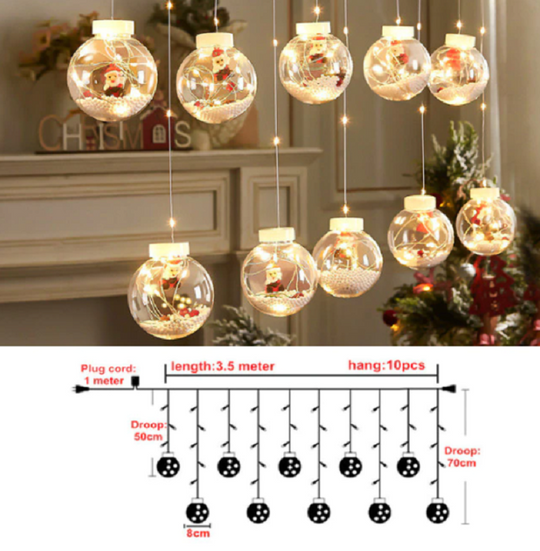 Boules de Noël Lumineuses Décoratives avec Télécommande - Ambiance Festive pour Sapin et Maison 0