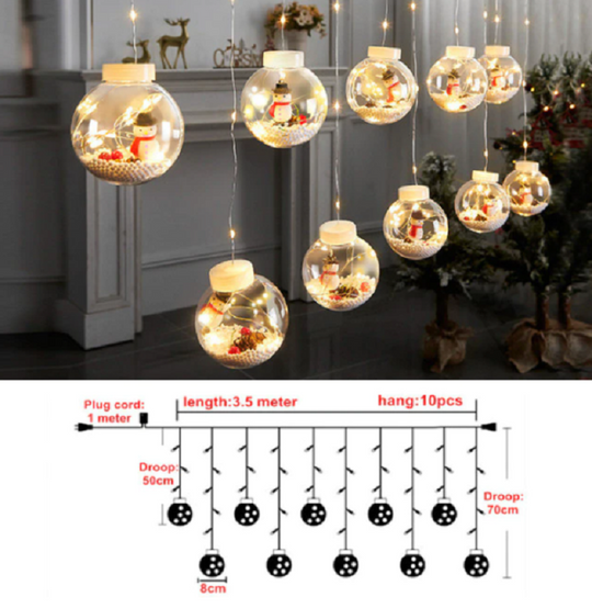 Boules de Noël Lumineuses Décoratives avec Télécommande - Ambiance Festive pour Sapin et Maison 1