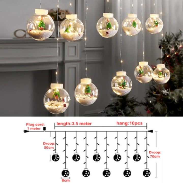 Boules de Noël Lumineuses Décoratives avec Télécommande - Ambiance Festive pour Sapin et Maison 2