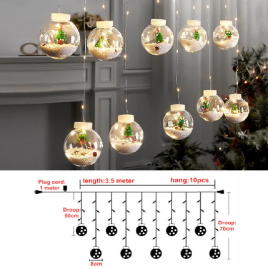 Boules de Noël Lumineuses Décoratives avec Télécommande - Ambiance Festive pour Sapin et Maison 2