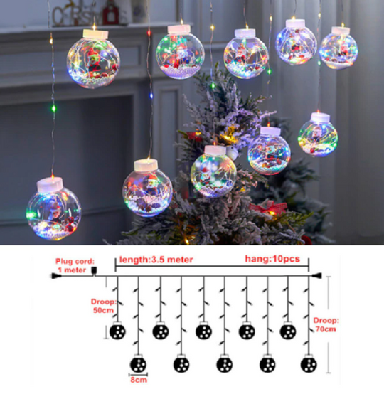 Boules de Noël Lumineuses Décoratives avec Télécommande - Ambiance Festive pour Sapin et Maison 3