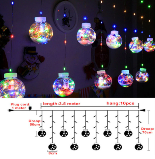 Boules de Noël Lumineuses Décoratives avec Télécommande - Ambiance Festive pour Sapin et Maison 4