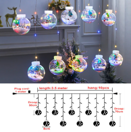 Boules de Noël Lumineuses Décoratives avec Télécommande - Ambiance Festive pour Sapin et Maison 5