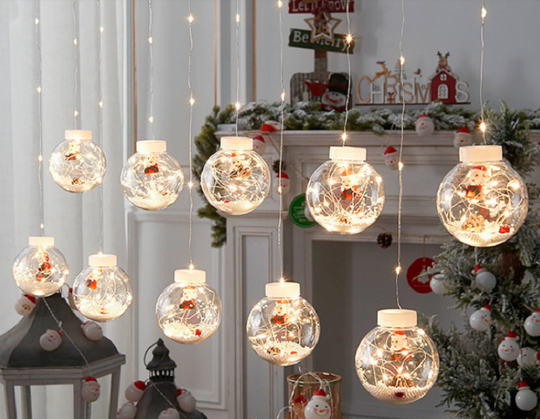 Boules de Noël Lumineuses Décoratives avec Télécommande - Ambiance Festive pour Sapin et Maison 8
