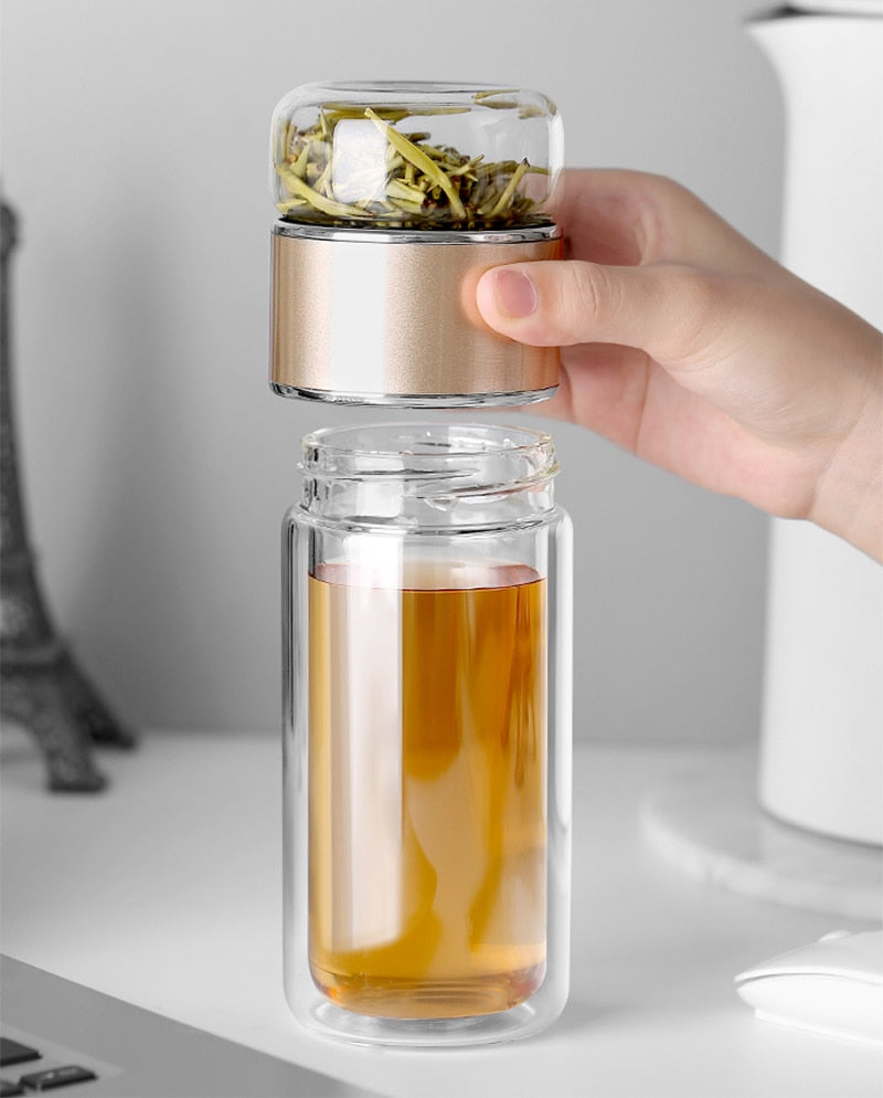 Bouteille Infuseur à Thé 2 en 1 Design Moderne 2