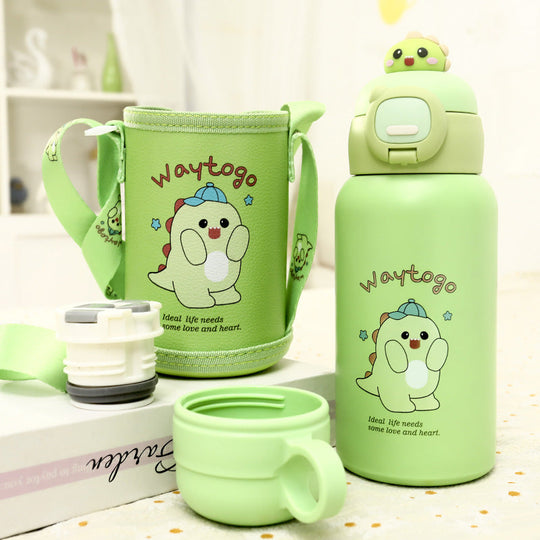 Bouteille Isotherme Dinosaure 1L Pratique et Amusante pour Femmes 0