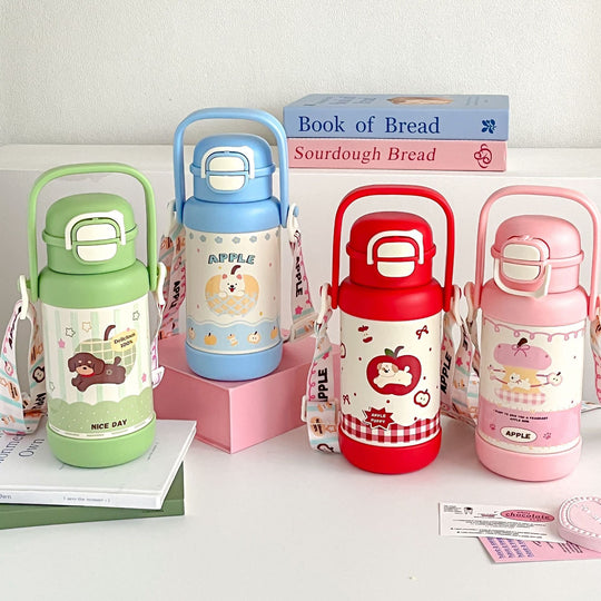 Bouteille Isotherme Femme Design Amusant avec Poignée Ergonomique 3