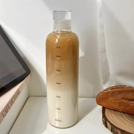 Bouteille à Boire en Verre avec Minuteur Transparent 2