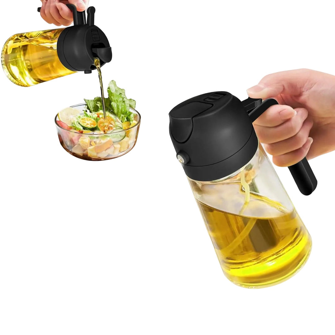 Bouteille à Huile D'Olive 2 En 1 Verre Multifonctionnelle 470 Ml 0