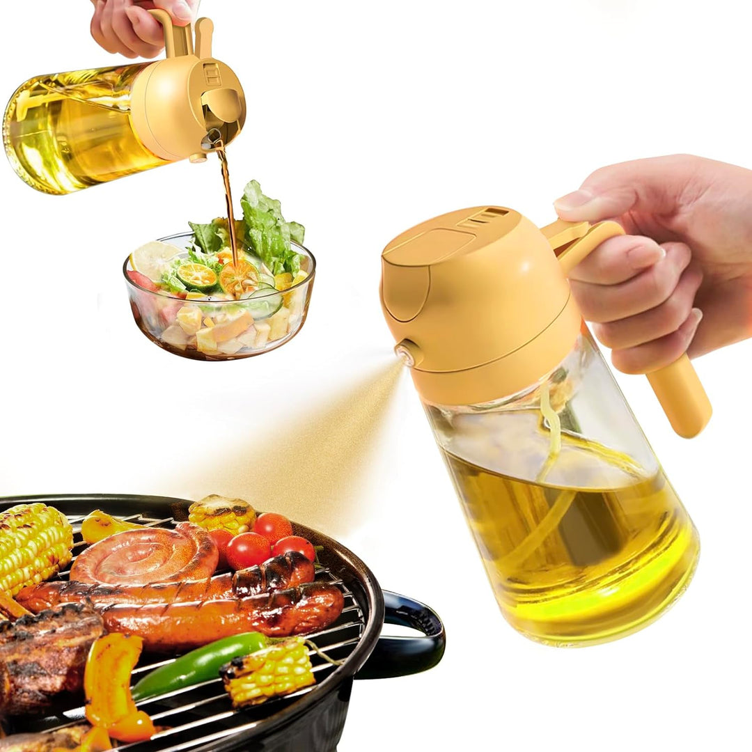Bouteille à Huile D'Olive 2 En 1 Verre Multifonctionnelle 470 Ml 2