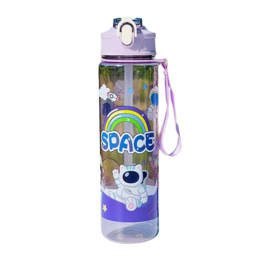 Bouteille d'Eau Femme Pratique et Tendance 500 ml avec Paille Intégrée 5