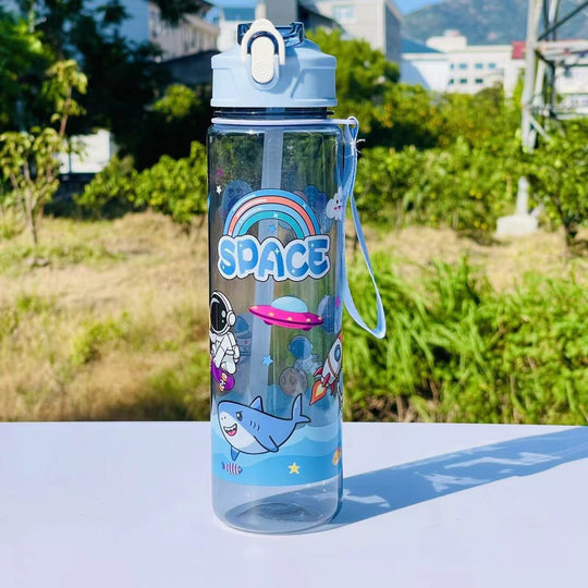 Bouteille d'Eau Femme Pratique et Tendance 500 ml avec Paille Intégrée 8