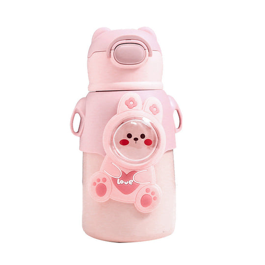Bouteille d'Eau Unisexe Pratique avec Motif Animal et Ouverture Rabattable 3