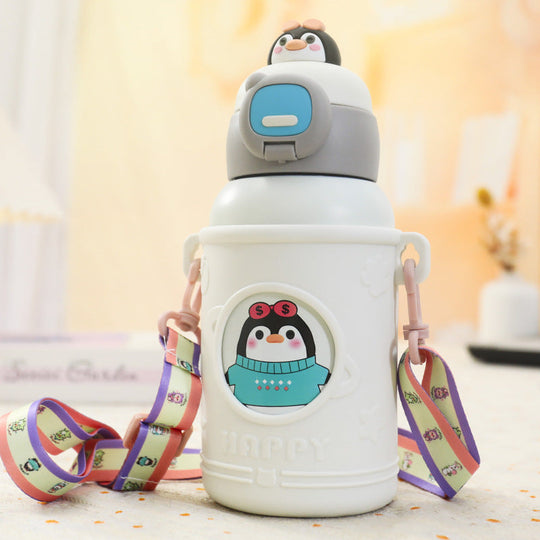 Bouteille d'Eau Unisexe Pratique avec Motif Animal et Ouverture Rabattable 6