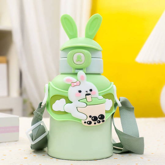 Bouteille d'eau Isotherme Femme Motif Lapin Coloré 7