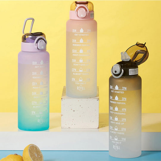 Bouteille d'eau Motivante avec Paille 2