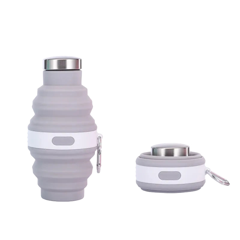 Bouteille d'eau Pliable pour Femme avec Mousqueton 0
