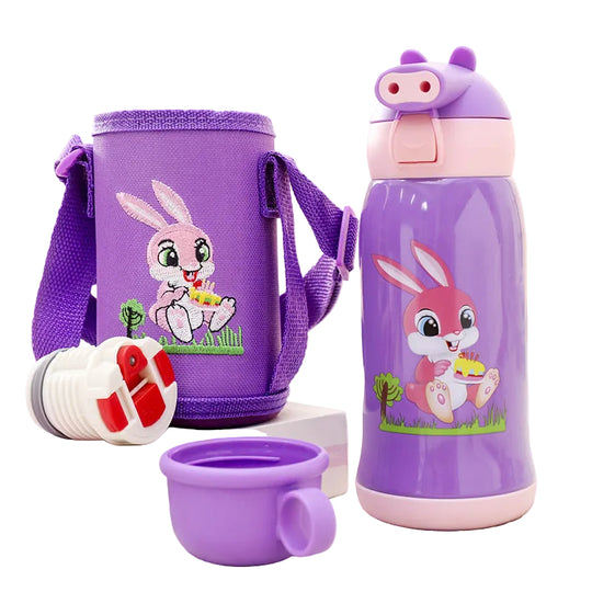 Bouteille d'eau isotherme Femme Motif Lapin 0